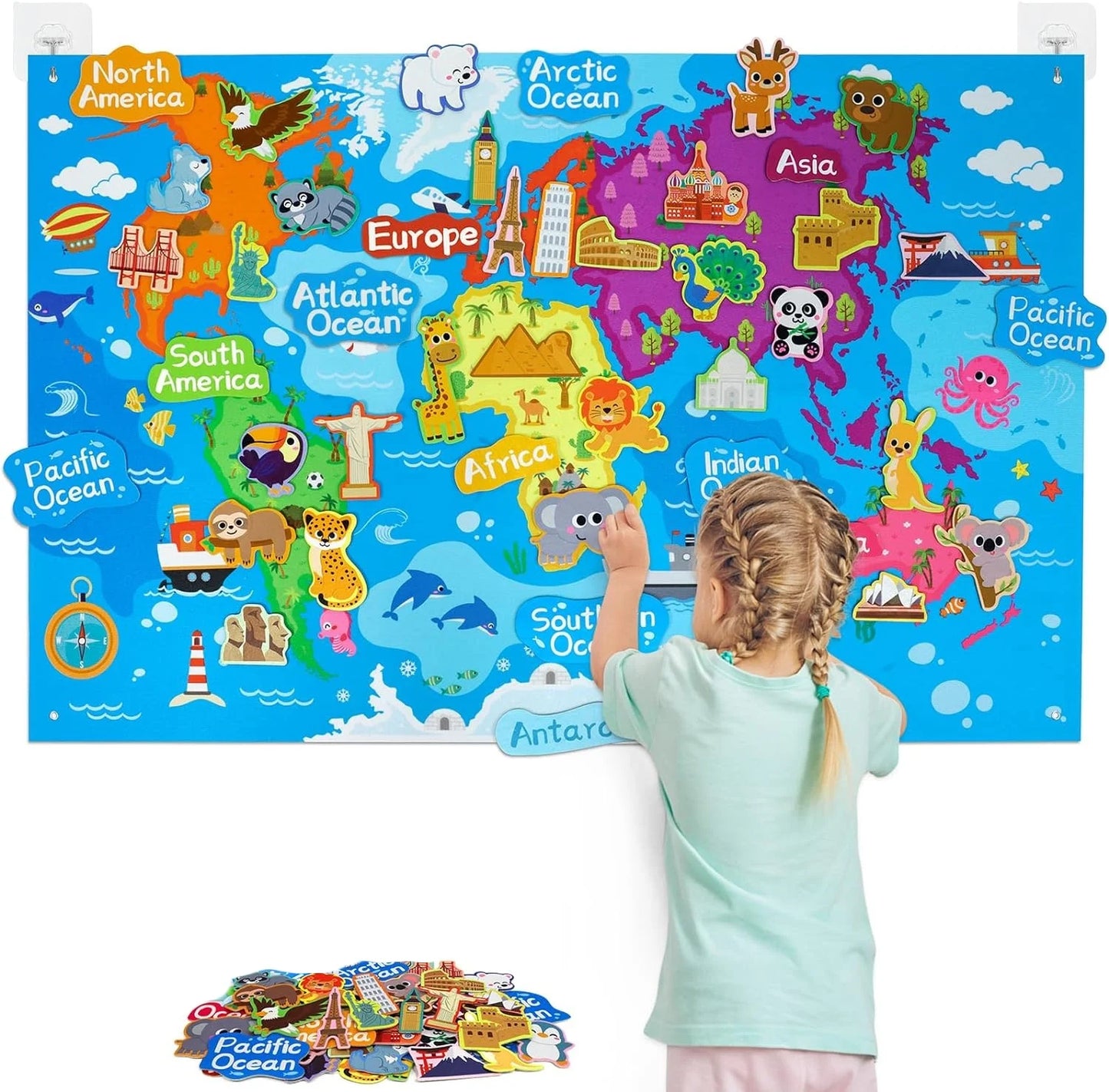 Tablero Montessori juguetes para preescolar, sirve para contar historias, actividades de aprendizaje, juguetes de mesa, espacio exterior, cognición científica, decoraciones para fiestas.