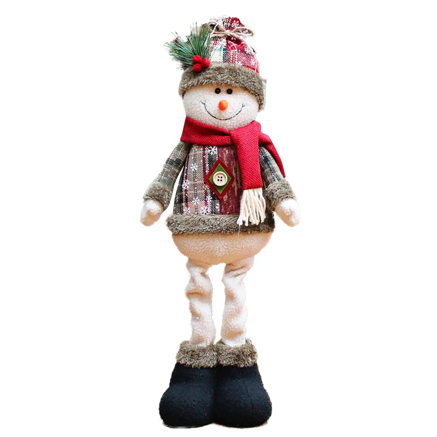 3 piezas de muñecos navideños decorativos de Navidad, reno, muñeco de nieve, Viejito Pascuero muñeco de pie, adorno de  Navidad ¡Feliz Navidad!