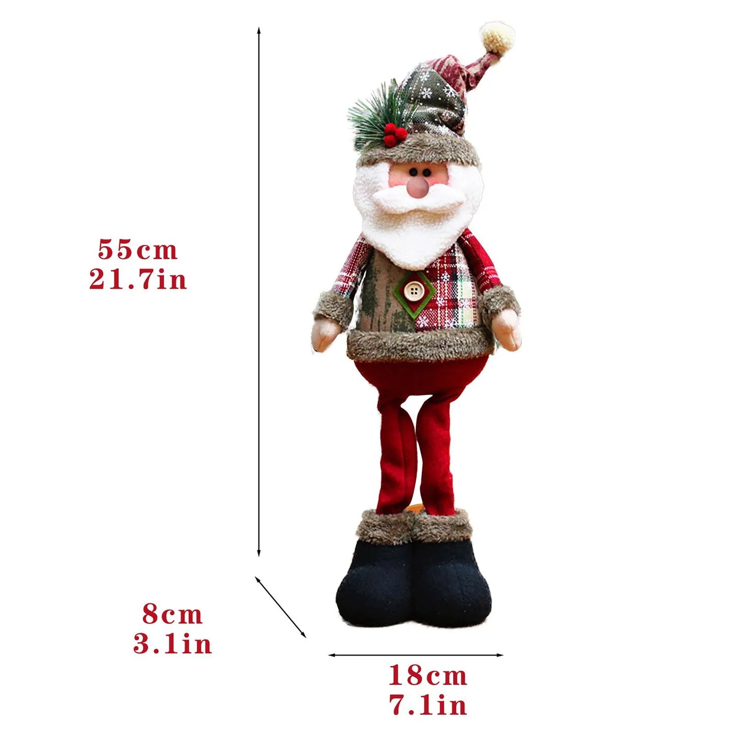 3 piezas de muñecos navideños decorativos de Navidad, reno, muñeco de nieve, Viejito Pascuero muñeco de pie, adorno de  Navidad ¡Feliz Navidad!