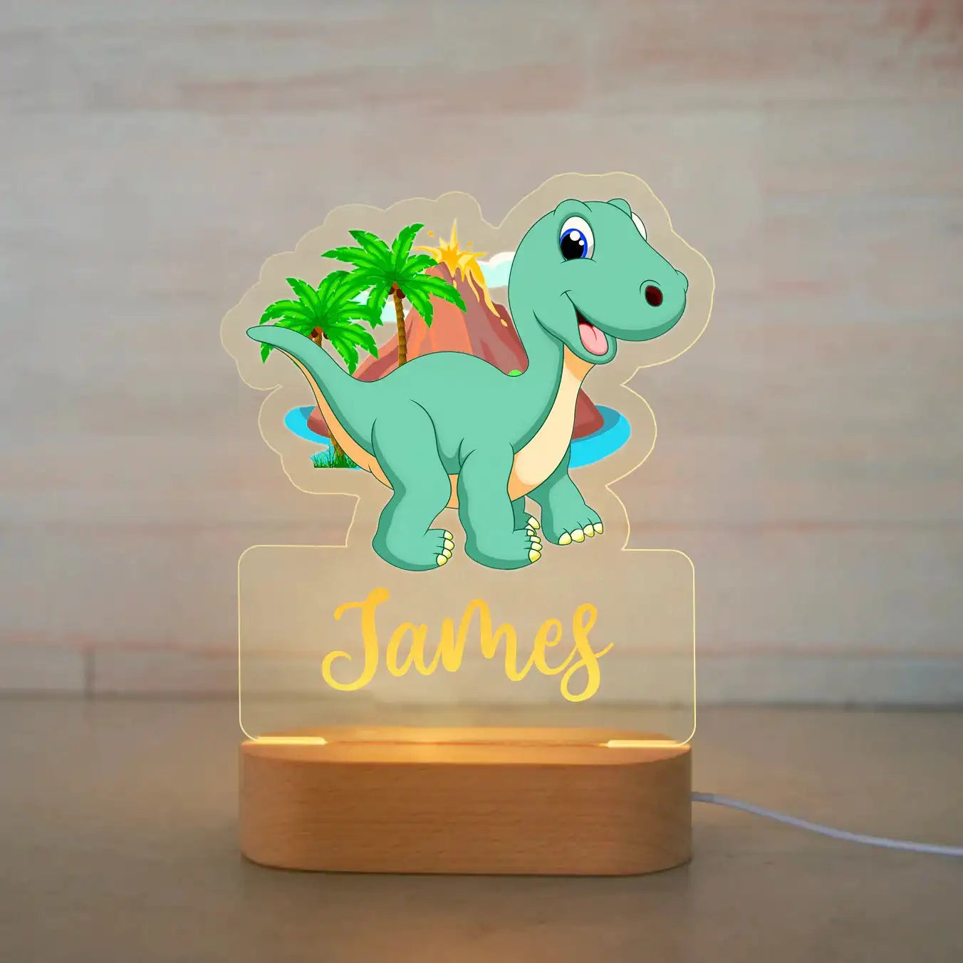 Lámpara de noche de animales personalizada para niños o niñas, lámpara acrílica para decoración de dormitorio,