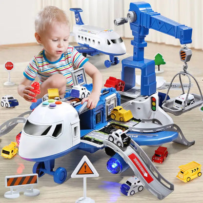 Avión musical con pista de simulación