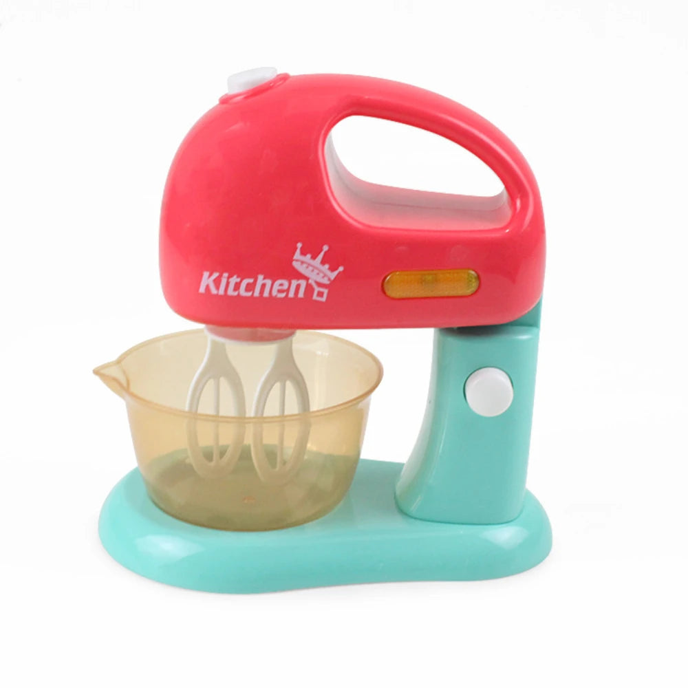 Juego de utensilios de cocina: batidora, tostadora, luces y sonidos, accesorios para niños y niñas, diversión en la cocina.