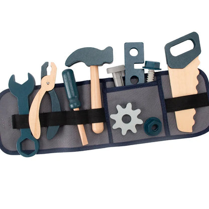 Juego de simulación de herramientas, juego de simulación de madera, juego de riñonera de reparador.