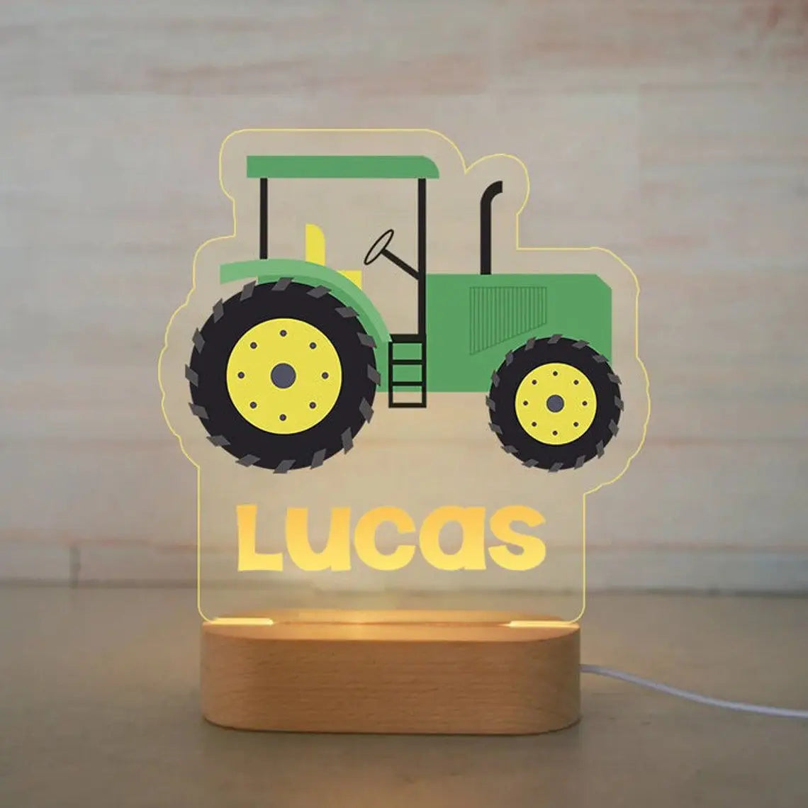 Lámpara de noche de animales personalizada para niños o niñas, lámpara acrílica para decoración de dormitorio,