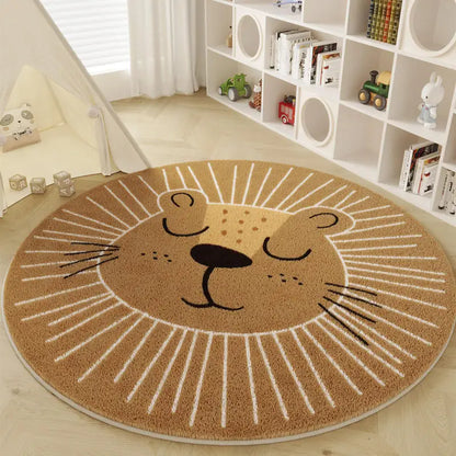 Alfombras de felpa de estilo nórdico con dibujos animados, para sala de estar, decoración para dormitorio infantil.