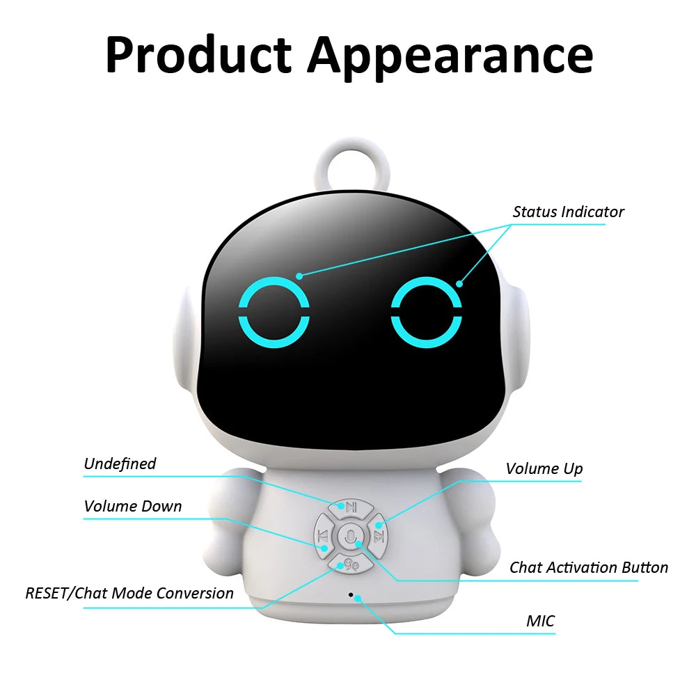Robot inteligente "Tuya" con inteligencia artificial, WiFi, juguetes educativos para niños con reconocimiento de voz y máquina de aprendizaje educativo interactivo.