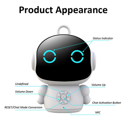 Robot inteligente "Tuya" con inteligencia artificial, WiFi, juguetes educativos para niños con reconocimiento de voz y máquina de aprendizaje educativo interactivo.