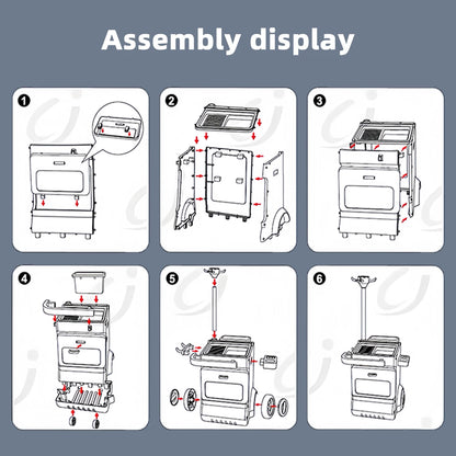 Juego de limpieza de casa de simulación, con carrito de aspiradora y cepillo para niños y niñas.