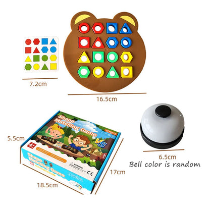 Rompecabezas de colores con formas geométricas, juegos de mesa, juguetes educativos interactivos para niños y niñas.