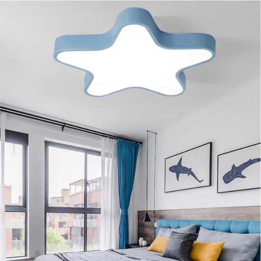 Lámparas de techo LED de color con forma de estrella