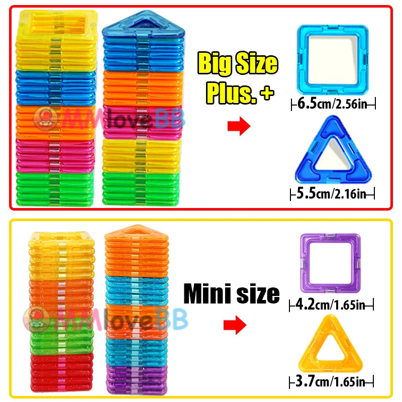 Bloques magnéticos para niños y niñas.