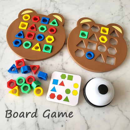 Rompecabezas de colores con formas geométricas, juegos de mesa, juguetes educativos interactivos para niños y niñas.