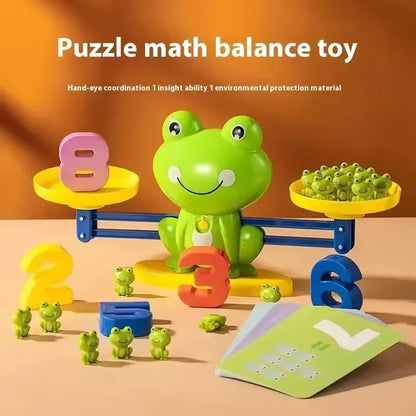 Juguete de equilibrio matemático de rana, juego educativo de conteo con números, kit de desarrollo cognitivo.
