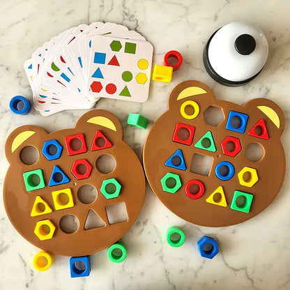 Rompecabezas de colores con formas geométricas, juegos de mesa, juguetes educativos interactivos para niños y niñas.