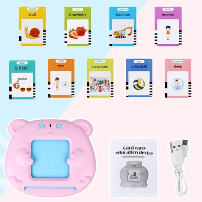 Máquina de aprendizaje, con tarjetas parlantes, audiolibro electrónico para niños y niñas,  idiomas inglés, alemán, español y francés.