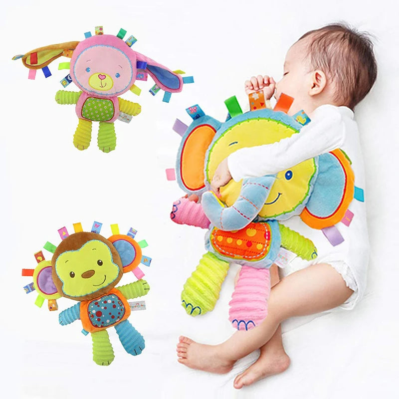 Animal de peluche para bebé,  juguete suave, elefante adorable, sonajeros incorporados, juguete sensorial para recién nacidos, regalos para bebés.
