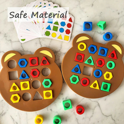 Rompecabezas de colores con formas geométricas, juegos de mesa, juguetes educativos interactivos para niños y niñas.