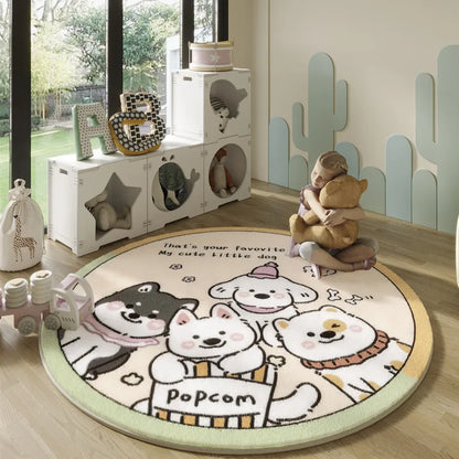 Alfombras de felpa de estilo nórdico con dibujos animados, para sala de estar, decoración para dormitorio infantil.
