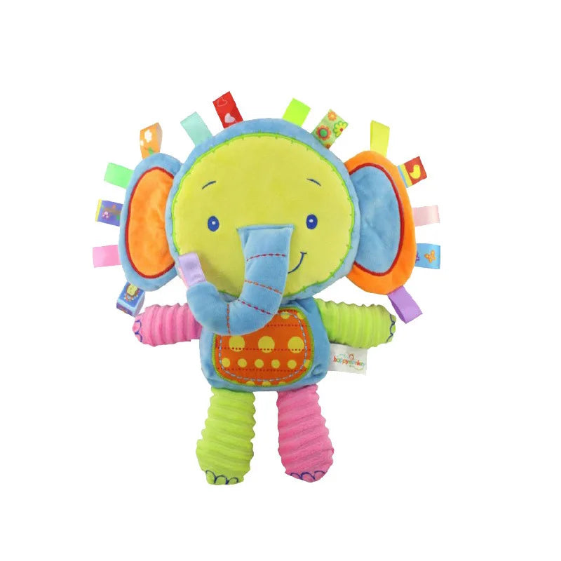 Animal de peluche para bebé,  juguete suave, elefante adorable, sonajeros incorporados, juguete sensorial para recién nacidos, regalos para bebés.