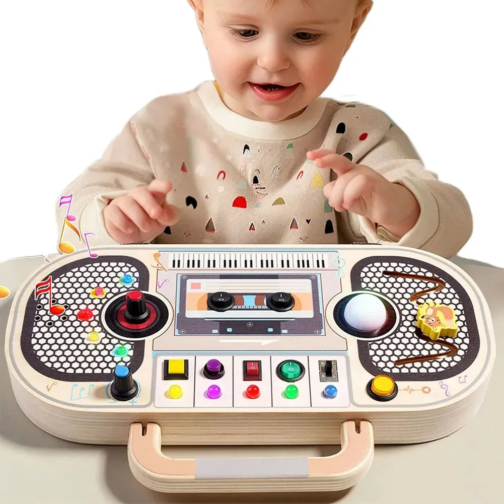 Tablero sensorial de madera Montessori