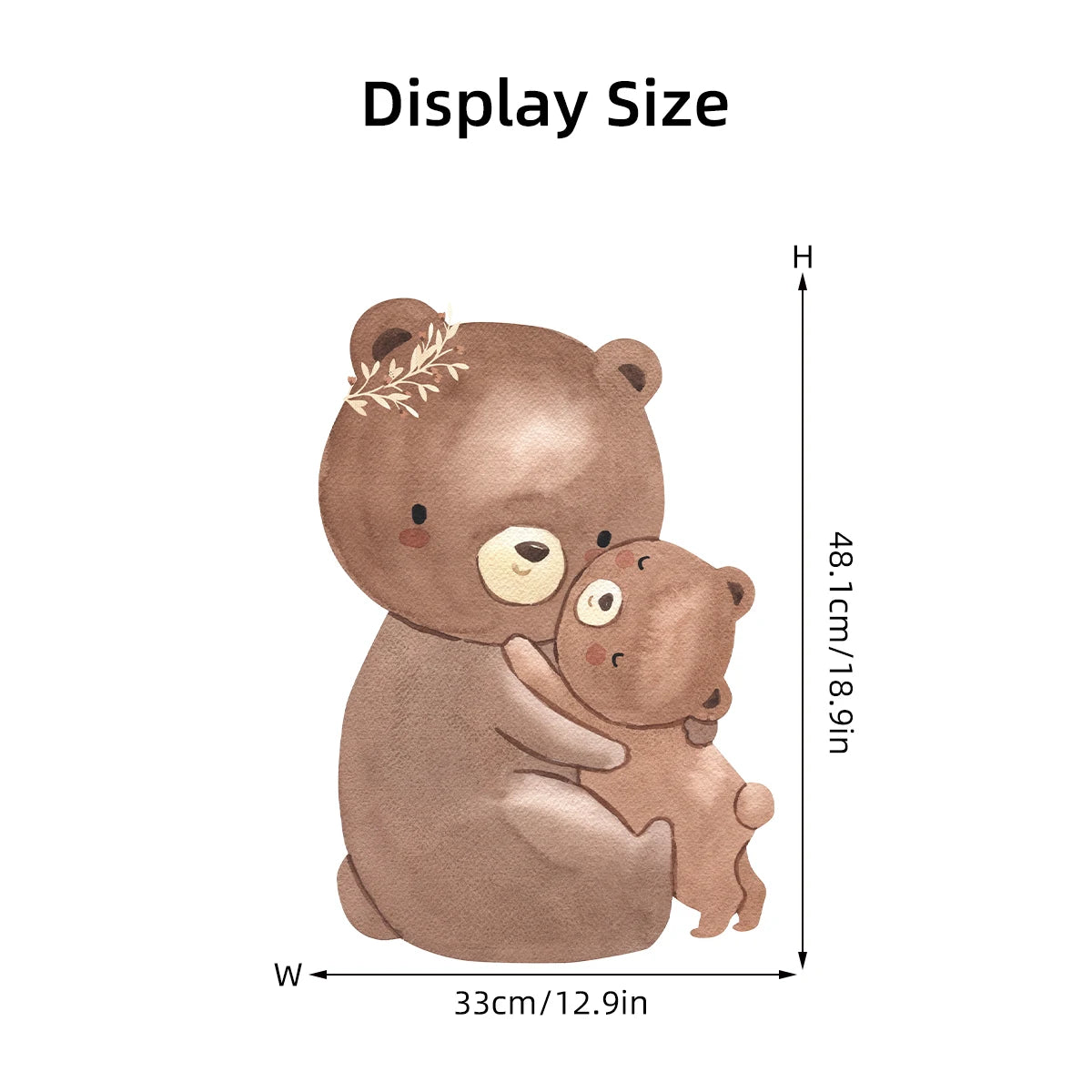 Pegatinas de pared con diseño de oso dormido, luna, estrella, para muebles, dormitorio, habitación infantil.
