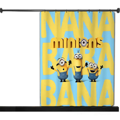 Cortina de ducha minions, decoración del hogar y baño, cortina con gancho, tela de poliéster impermeable
