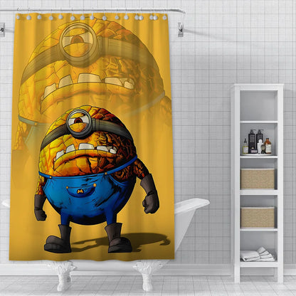 Cortina de ducha minions, decoración del hogar y baño, cortina con gancho, tela de poliéster impermeable