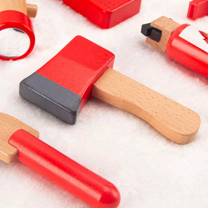 Juego de simulación de bomberos, de madera para niños y niñas, juego de rol, juguetes educativos a partir desde los 3 años
