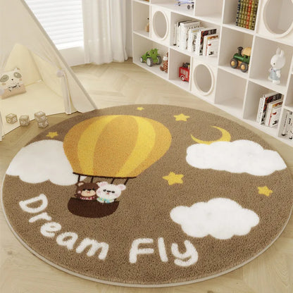 Alfombras de felpa de estilo nórdico con dibujos animados, para sala de estar, decoración para dormitorio infantil.