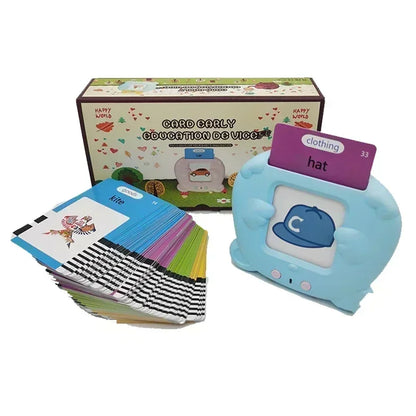 Máquina de aprendizaje, con tarjetas parlantes, audiolibro electrónico para niños y niñas,  idiomas inglés, alemán, español y francés.