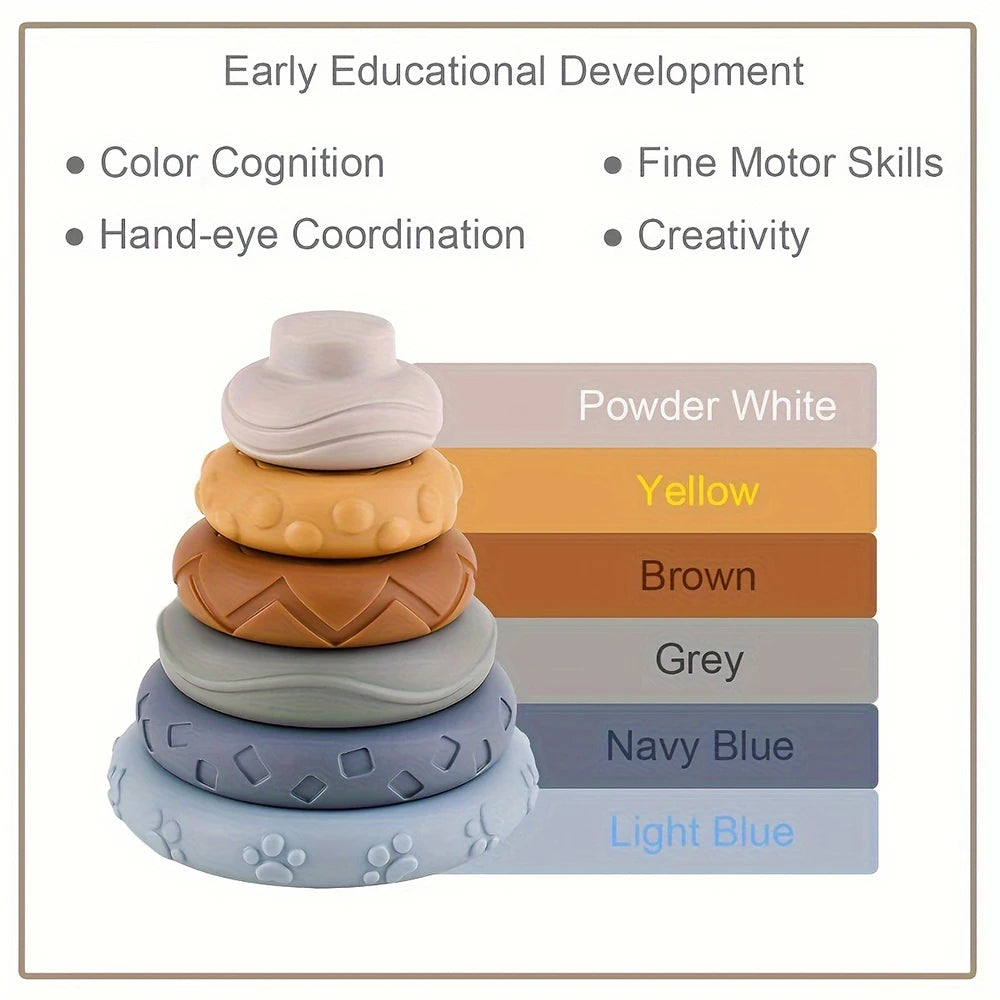 Set de desarrollo sensorial e intelectual Montessori para bebés, desarrollo de la motricidad fina, torre apilable de koalas, juguetes de aprendizaje