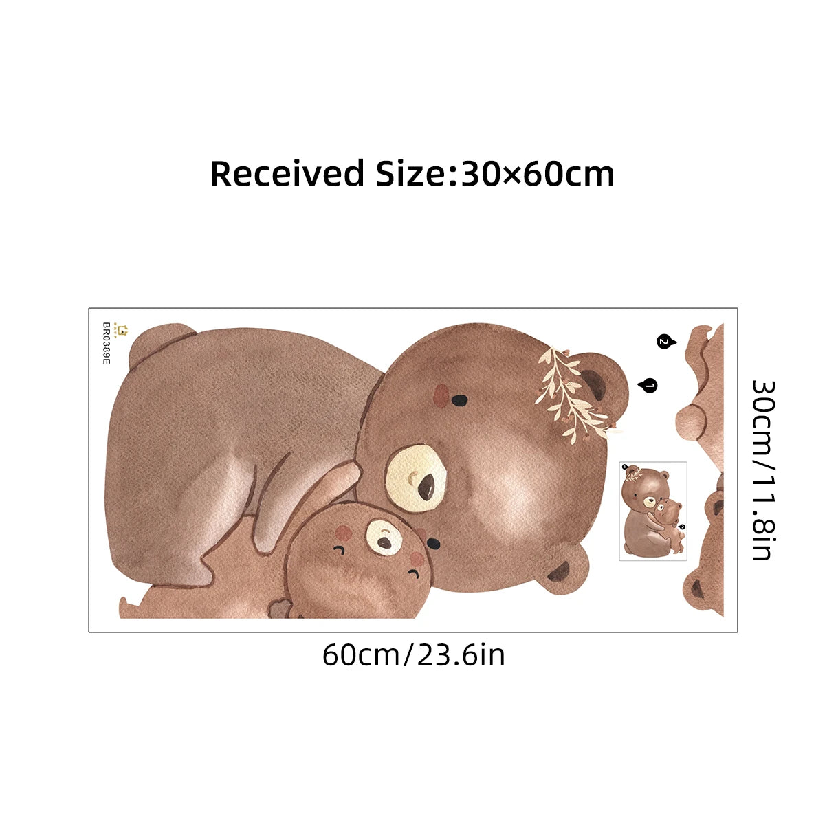 Pegatinas de pared con diseño de oso dormido, luna, estrella, para muebles, dormitorio, habitación infantil.