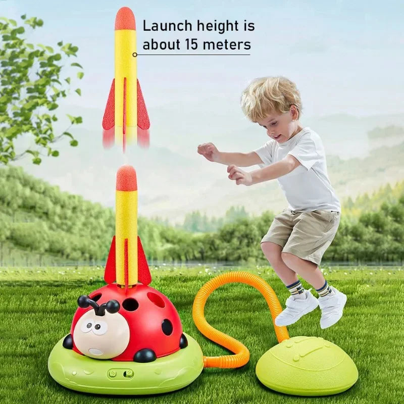 Juguetes deportivos musicales para saltar, 5 en 1, 3 en 1, juego de aros de lanzamiento y lanzador de disparos para niños y niñas, máquina multifunción para interiores y exteriores con diseño de chinita.