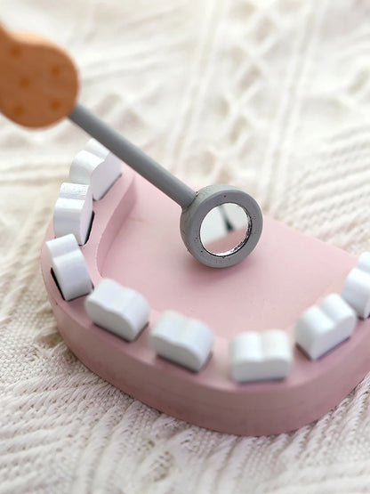 Juego de dentista de madera, para niños y niñas, aprende a cepillarse los dientes y juego de roles.