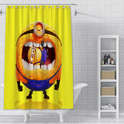 Cortina de ducha minions, decoración del hogar y baño, cortina con gancho, tela de poliéster impermeable