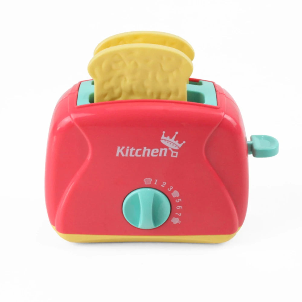 Juego de utensilios de cocina: batidora, tostadora, luces y sonidos, accesorios para niños y niñas, diversión en la cocina.