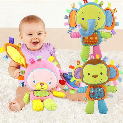 Animal de peluche para bebé,  juguete suave, elefante adorable, sonajeros incorporados, juguete sensorial para recién nacidos, regalos para bebés.