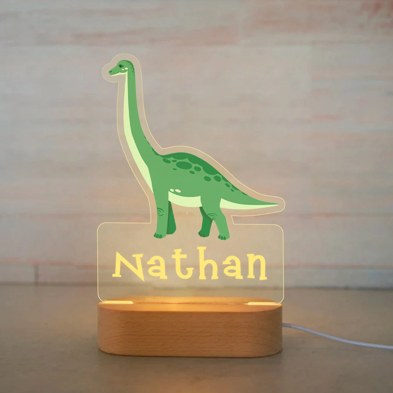 Lámpara de noche de animales personalizada para niños o niñas, lámpara acrílica para decoración de dormitorio,
