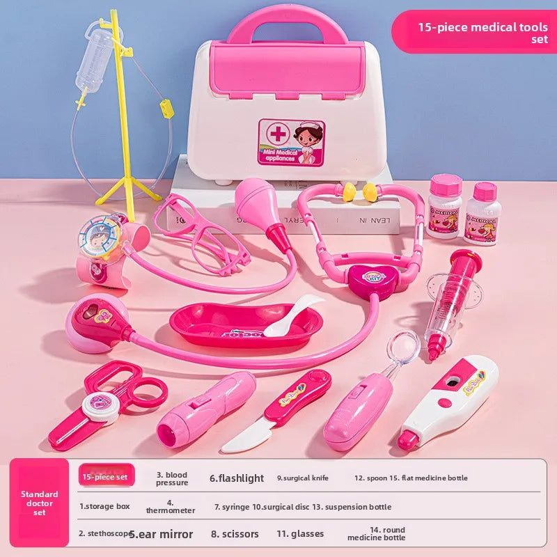 Juego de rol médico, maletín, estetoscopio,  inyecciones, regalo perfecto para niños y niñas.