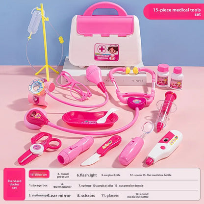 Juego de rol médico, maletín, estetoscopio,  inyecciones, regalo perfecto para niños y niñas.