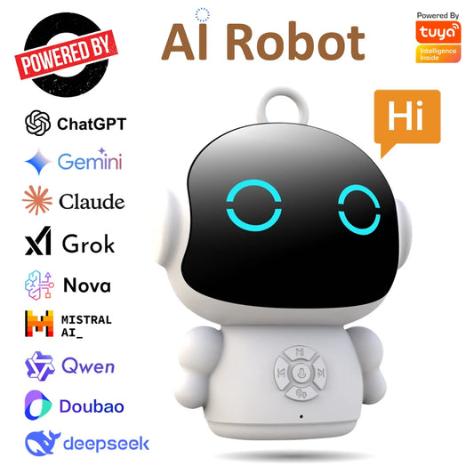 Robot inteligente "Tuya" con inteligencia artificial, WiFi, juguetes educativos para niños con reconocimiento de voz y máquina de aprendizaje educativo interactivo.