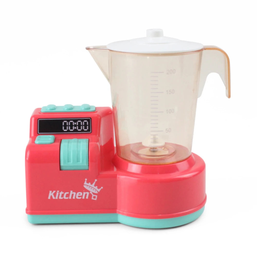 Juego de utensilios de cocina: batidora, tostadora, luces y sonidos, accesorios para niños y niñas, diversión en la cocina.