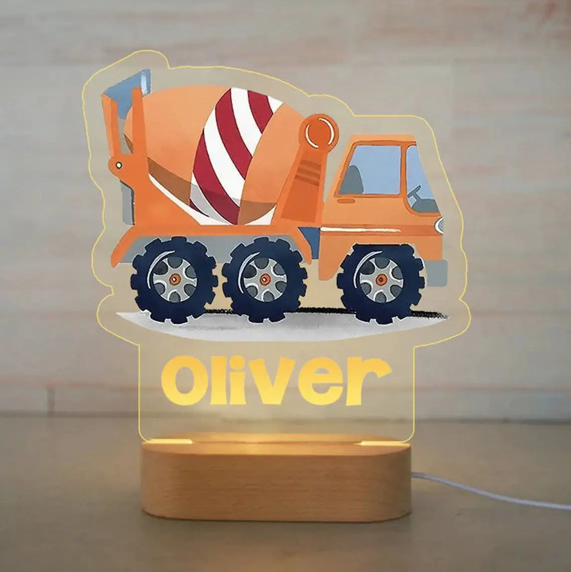 Lámpara de noche de animales personalizada para niños o niñas, lámpara acrílica para decoración de dormitorio,