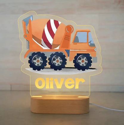 Lámpara de noche de animales personalizada para niños o niñas, lámpara acrílica para decoración de dormitorio,