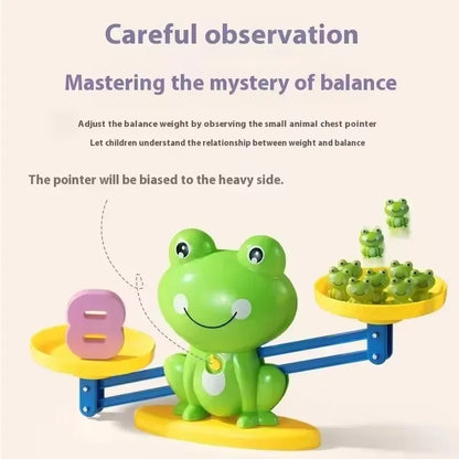 Juguete de equilibrio matemático de rana, juego educativo de conteo con números, kit de desarrollo cognitivo.