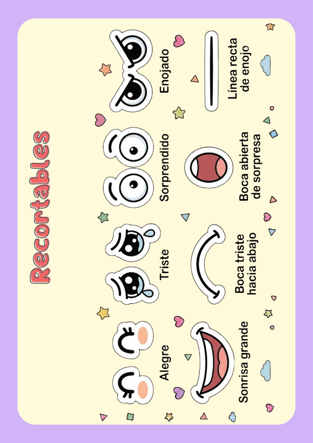 Recortables de expresiones faciales